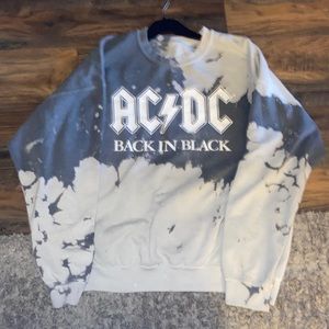 AC/DC Crewneck Sweatshirt (acid wash pattern)